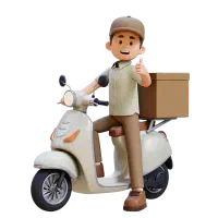 پیک موتوری با موتور جهت کار در فست فود