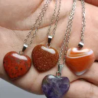 گردنبندسنگ قلبی ومنشوری،حلقه های عقیق|جواهرات|شیراز, کاراندیش|دیوار