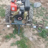 شخم وپاکنی باغ با تیلر