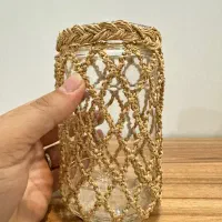 گلدان شیشه ای رافیا