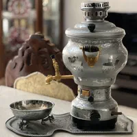 سماور گازی نوبل طرح دار/سماورگازی باسینی وکاسه|سماور، چای‌ساز، قهوه‌ساز|تهران, اختیاریه|دیوار