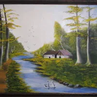 تابلو نقاشی و ساعت فرفورژه