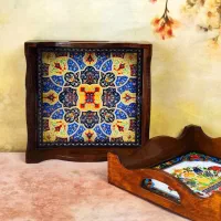 سینی‌های رزین کار اصفهان چوب روس وپلای وود