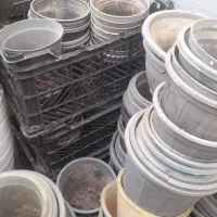 گلدان پلاستیکی و سفالی