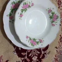 بشقاب چینی گل محمدی