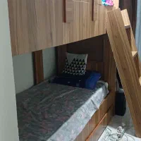 تخت دو طبقه چوبی