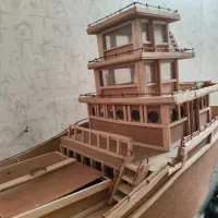 ماکت کشتی چوبی دست ساز ،طول ۱۲۰ سانت