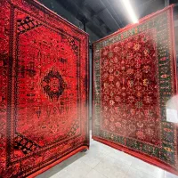 فرشهای طرح دستبافت رنگ لاکی بدون پیش پرداخت و سود