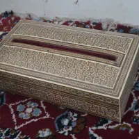 جا دستمال کاغذی خاتم کاری
