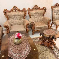 مبل سلطنتی ۹ نفره|مبلمان خانگی و میز عسلی|رشت, منظریه|دیوار