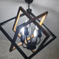 لوستر مدرن چوبی