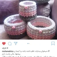 بافت سبدهای تریکو|صنایع دستی و سایر لوازم تزئینی|کنگاور, |دیوار