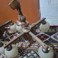 فروش دوعدد لوستر چوبی