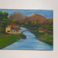 نقاشی روی بوم رنگ روغن