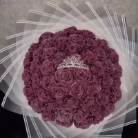 دسته گل روبانی