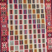 گلیم/جاجیم سایز ۱/۵ در ۲/۵ طرح شانه