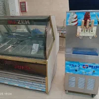 دستگاه بستنی قیفی و تایپینگ بستنی ۱۲لگنه استیل
