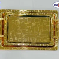 سینی ۲تیکه وارداتی طلایی و نقره کیفیت خوب|ظروف سرو و پذیرایی|تهران, شوش (باغ آذری)|دیوار