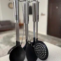 فروش فوری ست کفگیر ملاقه با استند کاملا سالم