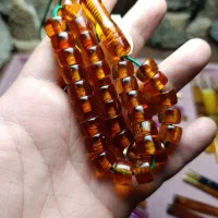 تسبیح سندلوس تراش پیچ نباتی زرد۳۹.۲