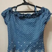 شومیز و دامن لی کاغذی سوزن دوزی شده مرواریدی|لباس|شیراز, کوزه گری|دیوار