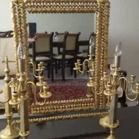 فروشگاه آینه شمعدان کنسول برنج