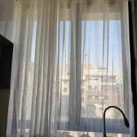 پرده حریر پانچی با چوب پرده|پرده، رانر، رومیزی|تهران, توحید|دیوار