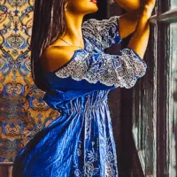 تابلو فرش دستباف دختر انتظار مارکدار چله ابریشم