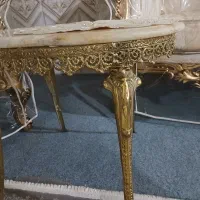جلو مبلی و دوعدد عسلی با رویه سنگ برنز با ضمانت