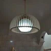 لوستر آشپزخانه یا اتاق خواب طرح چوب