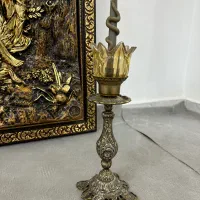 تابلو و شمعدانی چراغ خور برنز اصلی|تابلو، نقاشی، عکس|بوکان, |دیوار