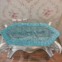 مبل هفت نفره سالم وتمیز همراه میزعسلی وکاورمبل|مبلمان خانگی و میز عسلی|اصفهان, شمس آباد|دیوار