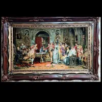 تابلو فرش دستبافت تبریز چله ابریشم امضادار