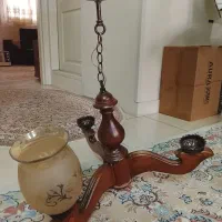 لوستر چوبی سه شاخه