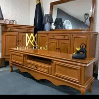 کنسول میز تی وی جاکفشی چوب شرکتی