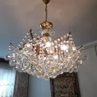 لوستر کریستالی از برند نور پردازان|لوستر و چراغ آویز|قزوین, |دیوار
