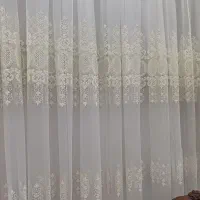 پرده حریر به همراه کتیبه|پرده، رانر، رومیزی|بندر انزلی, معلم|دیوار