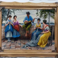 تابلو فرش دستبافت دورگرد