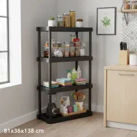 قفسه ۴ طبقه پلاستیکی مقاوم چند منظوره کاربردی|کتابخانه، شلف، قفسه‌های دیواری|تهران, جوادیه تهرانپارس|دیوار