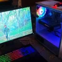 کیس گیمینگ نسل 12، گرافیک MSI 6600XT، مانیتور 1080