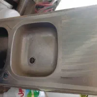 سینک دو قلو استیل به همراه دو عدد سنگ اوپن