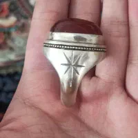 انگشتر نقره جفت با یک عدد عقیق|جواهرات|سنندج, |دیوار