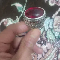 انگشتر عقیق قرمز شجر فیروزه