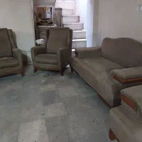 مبل۷نفره شرکتی سالم پارچه ترک  چوب روس