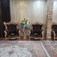 پرده پذیرایی به همراه دو دستک دوبل به همراه آستری