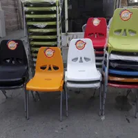 صندلی پلاستیکی پایه فلزی  روزا