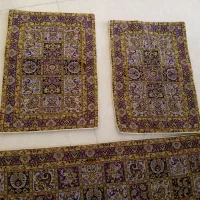 ست چهار تکه ترمه یزد|پرده، رانر، رومیزی|شیراز, نصر|دیوار