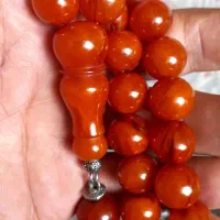 تسبح کهربا  المانی رگه دار  بودار|کلکسیون اشیاء عتیقه|اسلام‌شهر, شهرک مهدیه|دیوار