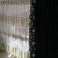 پرده پذیرایی با دو دستک مخمل|پرده، رانر، رومیزی|مشهد, کوی المهدی|دیوار