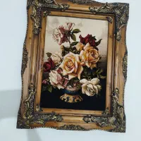 تابلو فرش با قاب چوبی بزرگ فروش فوری اقبالیه